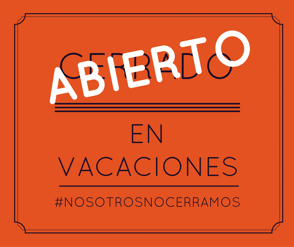 Abierto en vacaciones